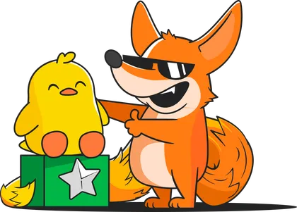 Ente's lil ducky with a fox