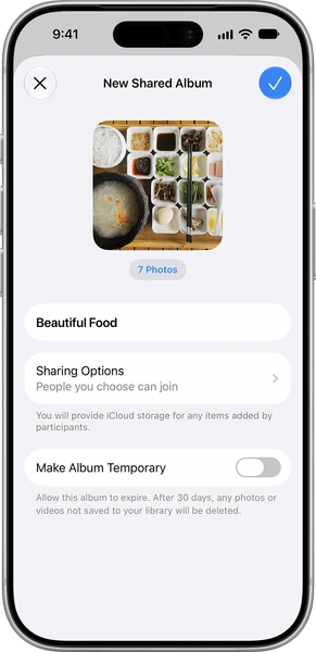 Apple Photos Album Sharing