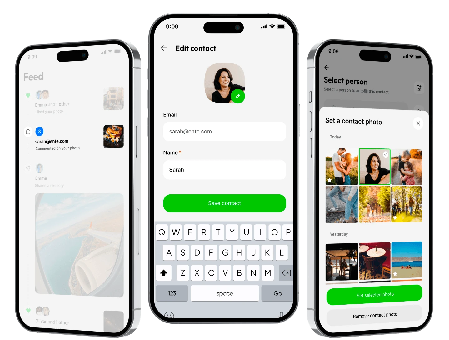 Connect faces to contacts on Ente Photos