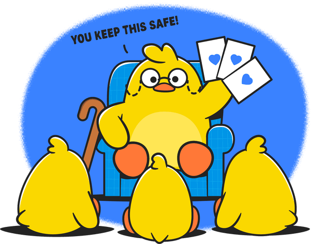 Grandpa Ducky handing down legacy kit